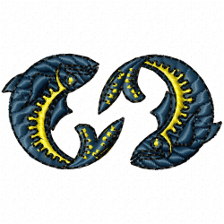 Fishes Embroidery Design 8 Fishes Embroidery Design 8